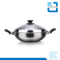 2016 Manija doble de acero inoxidable utensilios de cocina Metal Pot